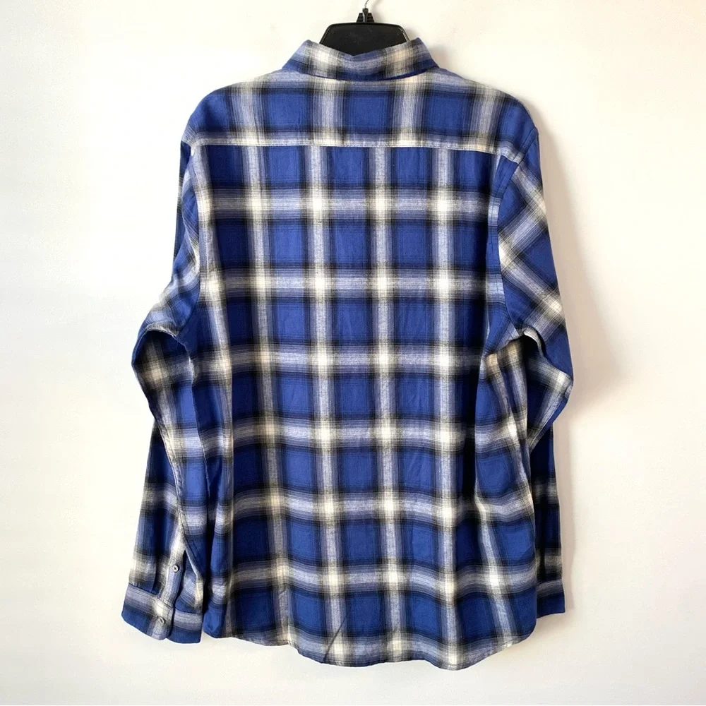 Slate & Stone‎ Western Plaid Flannel Shirt Blue M